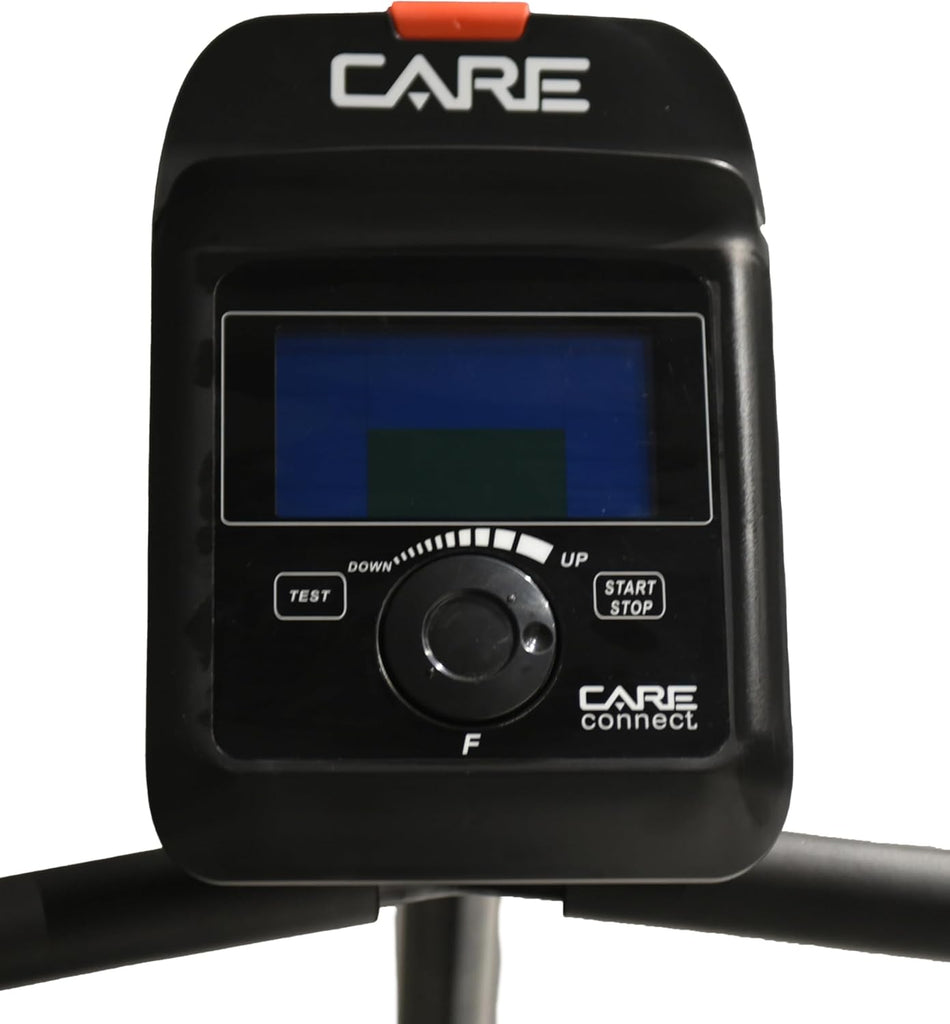 CARE FITNESS - Velo d'appartement - Cardio Master Connecté - Réglable & Confortable - Pédales Sanglées - Résistance Magnétique - 21 Programmes