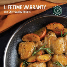 Load image into Gallery viewer, Hexclad 6 Piece Hybrid Stainless Steel Cookware Pan Set 8", 10", 12" with Glass Lids