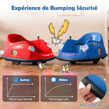 Load image into Gallery viewer, Auto-tamponneuse Electrique 12V pour Enfants Alimentée par Batterie Télécommande Lumières LED Musique pour les 2-5 Ans Rose/Rouge/Bleu -