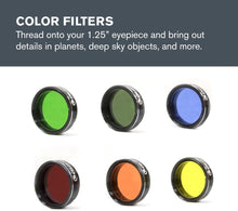 Load image into Gallery viewer, Celestron 94303 Kit d'oculaires et de filtres de 1,25 Pouce - 14 pièces dans Un étui de Transport en métal doublé de Mousse, Argent