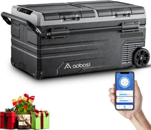 Load image into Gallery viewer, 115L Glaciere Electrique Double Zone,Glaciere a Compression WiFi APP,12 V/24 V et 100-240 V Frigo Camping,-20 鈩 20 鈩pour Voiture,Camion,Bateau,Camping,Car,Caravanes,Voyageant,Maison