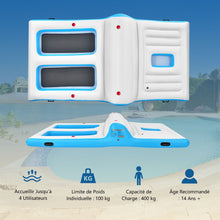 Load image into Gallery viewer, Île de Piscine Gonflable pour 4 Personnes avec Pompe Glacière Porte-Gobelets 360 x 197 x 66cm -