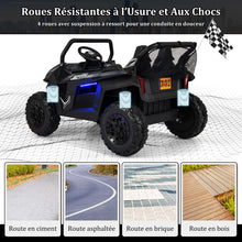 Load image into Gallery viewer, Voiture électrique Enfant 12 V Télécommande pour 3-8 Ans 2 Vitesses Ressort de Suspension Charge 59KG 118x74x71CM Noir/Rose/Rouge -