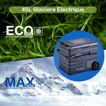 Load image into Gallery viewer, 115L Glaciere Electrique Double Zone,Glaciere a Compression WiFi APP,12 V/24 V et 100-240 V Frigo Camping,-20 鈩 20 鈩pour Voiture,Camion,Bateau,Camping,Car,Caravanes,Voyageant,Maison
