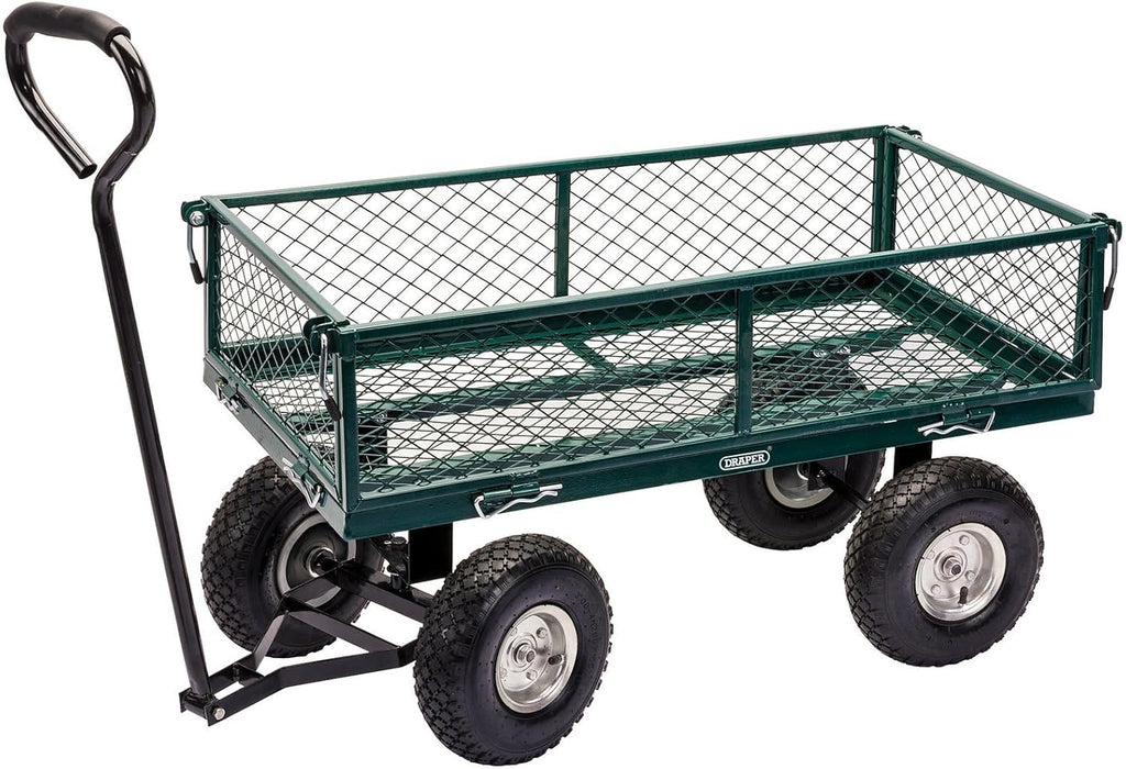 Draper Chariot de Jardin en Acier grillagé Vert,200kg