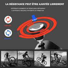 Load image into Gallery viewer, Vélo D’appartement Vélo Silencieux avec Courroie et Roue D’inertie en Fer de 10kg Guidon et Selle Ajustable Noir + Rouge -