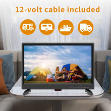 Load image into Gallery viewer, TV 19 Pouces,Full HD 1080P LED avec Récepteur Numérique T2/H.256 DTT Freeview, 12v avec HDMI USB et entrée RCA VGA,Convient pour la Chambre,la Cuisine,Camping Car (1920 * 1080)