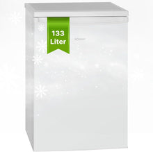 Load image into Gallery viewer, Bomann Réfrigérateur 133L blanc VS2185-1-blanc, Capacité nette : 133 litres, Éclairage intérieur à DEL, Contrôle de la température en continu, 3 clayettes en verre