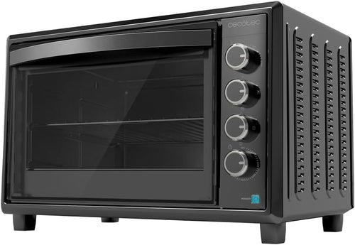 Cecotec Four Convection de Table de 60 Litres Bake&Toast 6090 Black Gyro, 2200 W, Lumière Intérieure, 12 Fonctions, Température Jusqu’à 230º, Porte à Double Verre, Inclut Tournebroche