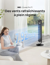 Load image into Gallery viewer, Dreo Ventilateur Colonne Silencieux, Puissant Vitesse 7,92 m/s, Ventilateurs Tour de 106cm avec Télécommande, 6 Vitesses, 4 Modes, Minuterie 12H, Oscillant à 90° pour Grande Chambre