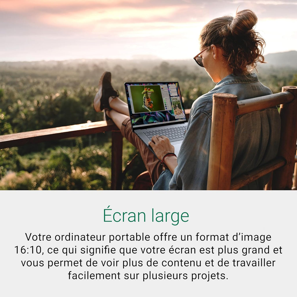 Dell Inspiron 16 PC Portable 2-en-1 écran 16" FHD+ (1920 x 1200) Intel Core Ultra 5 Series 1 Graphique Intel 16 Go RAM 512 Go SSD Windows 11 Home Clavier AZERTY rétroéclairé Bleu