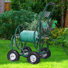Load image into Gallery viewer, Dvidoir de Tuyau d橝rrosage avec 4 Roulettes Chariot pour 1.7m de Tuyau d橝rrosage Panier,95x62x113cm,Vert -