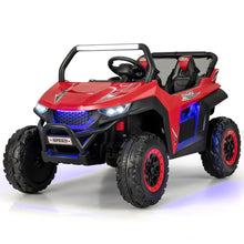 Load image into Gallery viewer, Voiture lectrique Enfant 12 V Tlcommande pour 3-8 Ans 2 Vitesses Ressort de Suspension Charge 59KG 118x74x71CM Noir/Rose/Rouge -