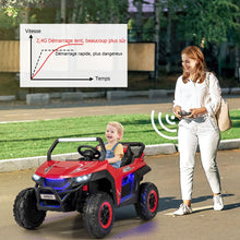 Load image into Gallery viewer, Voiture électrique Enfant 12 V Télécommande pour 3-8 Ans 2 Vitesses Ressort de Suspension Charge 59KG 118x74x71CM Noir/Rose/Rouge -