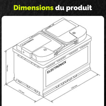 Load image into Gallery viewer, Batterie AGM 12v 100Ah Electronicx Caravan Edition batterie solaire 12v accumulateur 12v batteries solaires alimentation batterie 12v agm caravane batterie camping car batterie gel 12v accumulateur