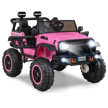 Load image into Gallery viewer, Voiture lectrique 24v pour Enfants 2 Places Tlcommande Musique Histoire Klaxon Usb Fonction de Dmarrage Lent Suspensions  Ressort Blanc/Noir/Rose/Violet -