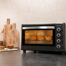 Load image into Gallery viewer, Cecotec Four Convection de Table de 60 Litres Bake&amp;Toast 6090 Black Gyro, 2200 W, Lumière Intérieure, 12 Fonctions, Température Jusqu’à 230º, Porte à Double Verre, Inclut Tournebroche