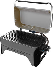 Load image into Gallery viewer, Attitude2go,Barbecue de Table à Faible fumée,BBQ Portable,à Couvercle,thermomètre,et Grille en Fonte,Alimentation : Cartouche de gaz CV 470 Plus,Gris