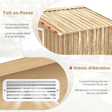 Load image into Gallery viewer, Abri de Rangement 259cm x196cm avec Base de Fondation Maison  Outils en Mtal Galvanis avec 4 Arations Impermable et Coupe-vent Naturel -