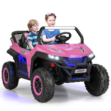Load image into Gallery viewer, Voiture lectrique Enfant 12 V Tlcommande pour 3-8 Ans 2 Vitesses Ressort de Suspension Charge 59KG 118x74x71CM Noir/Rose/Rouge -