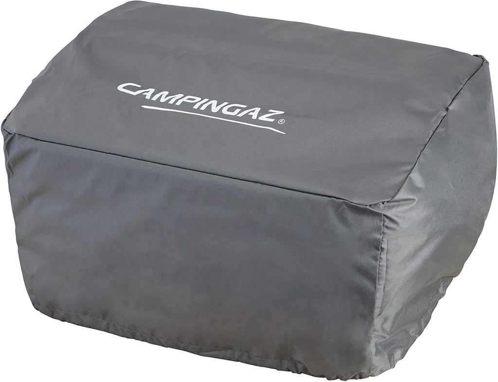 Attitude2go,Barbecue de Table à Faible fumée,BBQ Portable,à Couvercle,thermomètre,et Grille en Fonte,Alimentation : Cartouche de gaz CV 470 Plus,Gris