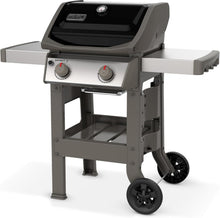 Load image into Gallery viewer, Spirit II E-210 GBS Barbecue à Gaz,2 Brûleurs,Surface de Cuisson 51 x 46 cm,Thermomètre de Couvercle,Table d'Appoint Rabattable (Gauche),4 Roues - Noir et Argent (44010153)