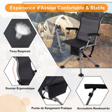 Load image into Gallery viewer, Chaise de Chasse Portable Chaise de Tir avec Sige de Pliable Rglables Rotation  360掳 Support de Fusil Rglable Charge 150 kg Noir -