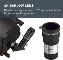 Load image into Gallery viewer, Celestron 94303 Kit d'oculaires et de filtres de 1,25 Pouce - 14 pièces dans Un étui de Transport en métal doublé de Mousse, Argent