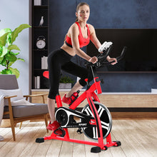 Load image into Gallery viewer, Vlo d'Exercice Intrieur avec Volant d'Inertie 8 KG Silencieux Bouilloire Porte-gobelet Ecran LCD Selle et Huidon Rglables -