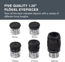 Load image into Gallery viewer, Celestron 94303 Kit d'oculaires et de filtres de 1,25 Pouce - 14 pièces dans Un étui de Transport en métal doublé de Mousse, Argent
