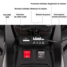 Load image into Gallery viewer, 12V Quad Electrique Enfants avec Lumières LED et Musique Véhicule Electrique Enfants avec Démarrage Lent Charge 30kg 129 x 69 x 72 cm Noir/Rouge -