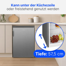 Load image into Gallery viewer, Bomann Réfrigérateur 133L inox VS2195-1-inox, Capacité nette : 133 litres, Éclairage intérieur à DEL, Contrôle de la température en continu, 3 clayettes en verre