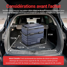 Load image into Gallery viewer, 115L Glaciere Electrique Double Zone,Glaciere a Compression WiFi APP,12 V/24 V et 100-240 V Frigo Camping,-20 鈩 20 鈩pour Voiture,Camion,Bateau,Camping,Car,Caravanes,Voyageant,Maison