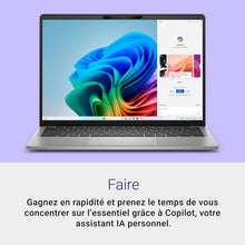 Load image into Gallery viewer, Dell Inspiron 14 (5441) Copilot+ PC Portable 14" Écran FHD+ 60 Hz Snapdragon X Plus 16 Go RAM 512 Go SSD Qualcomm Adreno Windows 11 Home Clavier rétroéclairé AZERTY - Gris Titane