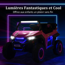 Load image into Gallery viewer, Voiture électrique Enfant 12 V Télécommande pour 3-8 Ans 2 Vitesses Ressort de Suspension Charge 59KG 118x74x71CM Noir/Rose/Rouge -
