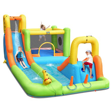 Load image into Gallery viewer, Château Gonflable 8 en 1 avec 2 Toboggans Parc Aquatique avec Maison de Saut Charge 135kg pour 3 Enfants de 3-10 Ans -