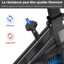 Load image into Gallery viewer, Vélo d’appartement silencieux avec roue et guidon en acier -
