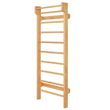Load image into Gallery viewer, Espalier Mural Espalier de Gymnastique Capacité 150 kg Diamètre Barre 3,3 cm en Bois de Pin 195x80x14cm Naturel -