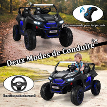 Load image into Gallery viewer, Voiture lectrique Enfant 12 V Tlcommande pour 3-8 Ans 2 Vitesses Ressort de Suspension Charge 59KG 118x74x71CM Noir/Rose/Rouge -
