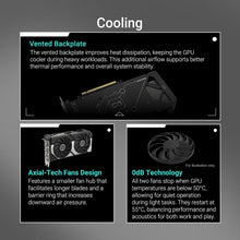 Load image into Gallery viewer, Asus Dual NVIDIA GeForce RTX 5060 Ti 16GB GDDR7 OC Edition – Carte Graphique (PCIe 5.0 DLSS 4 HDMI 2.1b DisplayPort 2.1b 2.5-Slot Ventilateurs axiaux Technologie 0dB Dual BIOS)