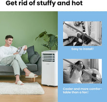 Load image into Gallery viewer, COMFEE' Climatiseur Mobile 9000 BTU/h 2,6kW, 3-EN-1 Refroidisseur Déshumidificateur Ventilateur, Fonction Follow me, Minuterie, Mode nuit, Pour salon et maison de 33㎡/88m³, MPPH-09CRN7, R290