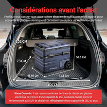 Load image into Gallery viewer, 115L Glaciere Electrique Double Zone,Glaciere a Compression WiFi APP,12 V/24 V et 100-240 V Frigo Camping,-20 à 20 pour Voiture,Camion,Bateau,Camping,Car,Caravanes,Voyageant,Maison