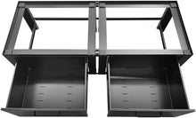 Load image into Gallery viewer, Vonia Rehausseur Double pour Lave-Linge et Sèche-Linge – Avec Tiroir – Support Machine à Laver Robuste – Noir