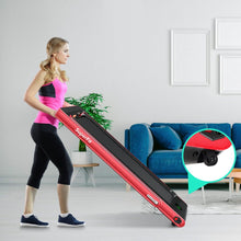 Load image into Gallery viewer, 2 en 1 Tapis de Course Electrique Pliable 1 à 12 Km/H avec Haut-parleur Bluetooth Télécommande Moteur 0,75HP Vert/Blanc/Noir/Rouge/Or/Noir et Argenté/Bleu -