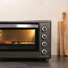 Load image into Gallery viewer, Cecotec Four Convection de Table de 60 Litres Bake&amp;Toast 6090 Black Gyro, 2200 W, Lumière Intérieure, 12 Fonctions, Température Jusqu’à 230º, Porte à Double Verre, Inclut Tournebroche