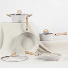 Load image into Gallery viewer, Carote Nonstick Cookware Set 21 - Piece, Kitchen Pots and Pans Set, Stay - Cool Handles, Induction Compatible, Cookware Set for RV and Camping, Beige