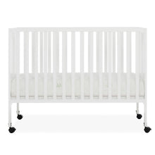 Load image into Gallery viewer, Dream on Me Quinn Full - Size Folding Crib. Removable Wheels. Modern Nursey. Adjustable Mattress Support. Patent Folding System in White