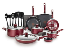 Load image into Gallery viewer, T-Fal Essentials Nonstick Cookware Set - Red - 20 Piece