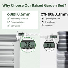 Load image into Gallery viewer, 6FT x 3FT x 3FT Galvanized Bottomless Raised Garden Bed with Greenhouse, Dual 2-Tier Roll-Up Windows, Easy Venting &amp; Watering